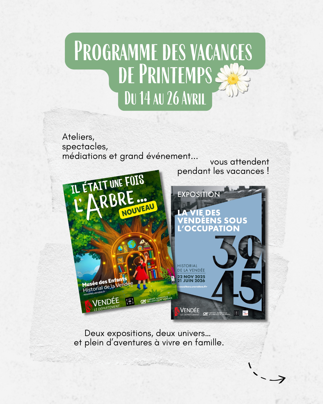Les ateliers des p'tites vacances